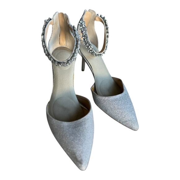 Jewel Badgley MIschka Sparkly Bedazzled Heels - Picture 2 of 9